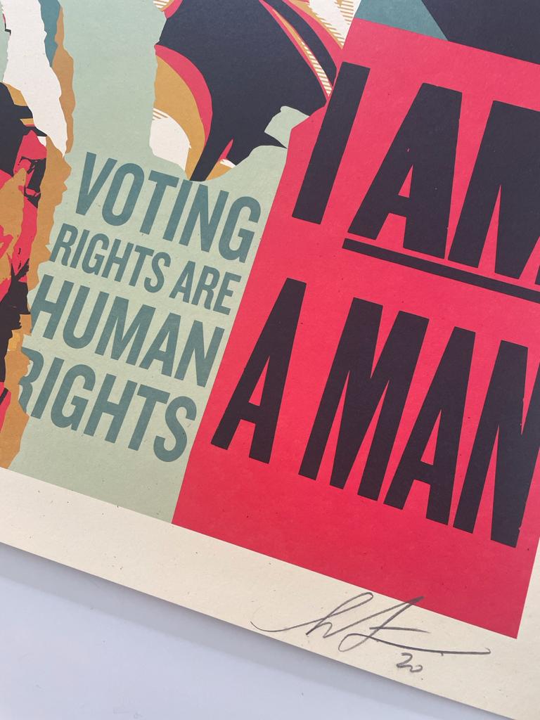Voting Rights Are Human Rights - Signed Offset 3