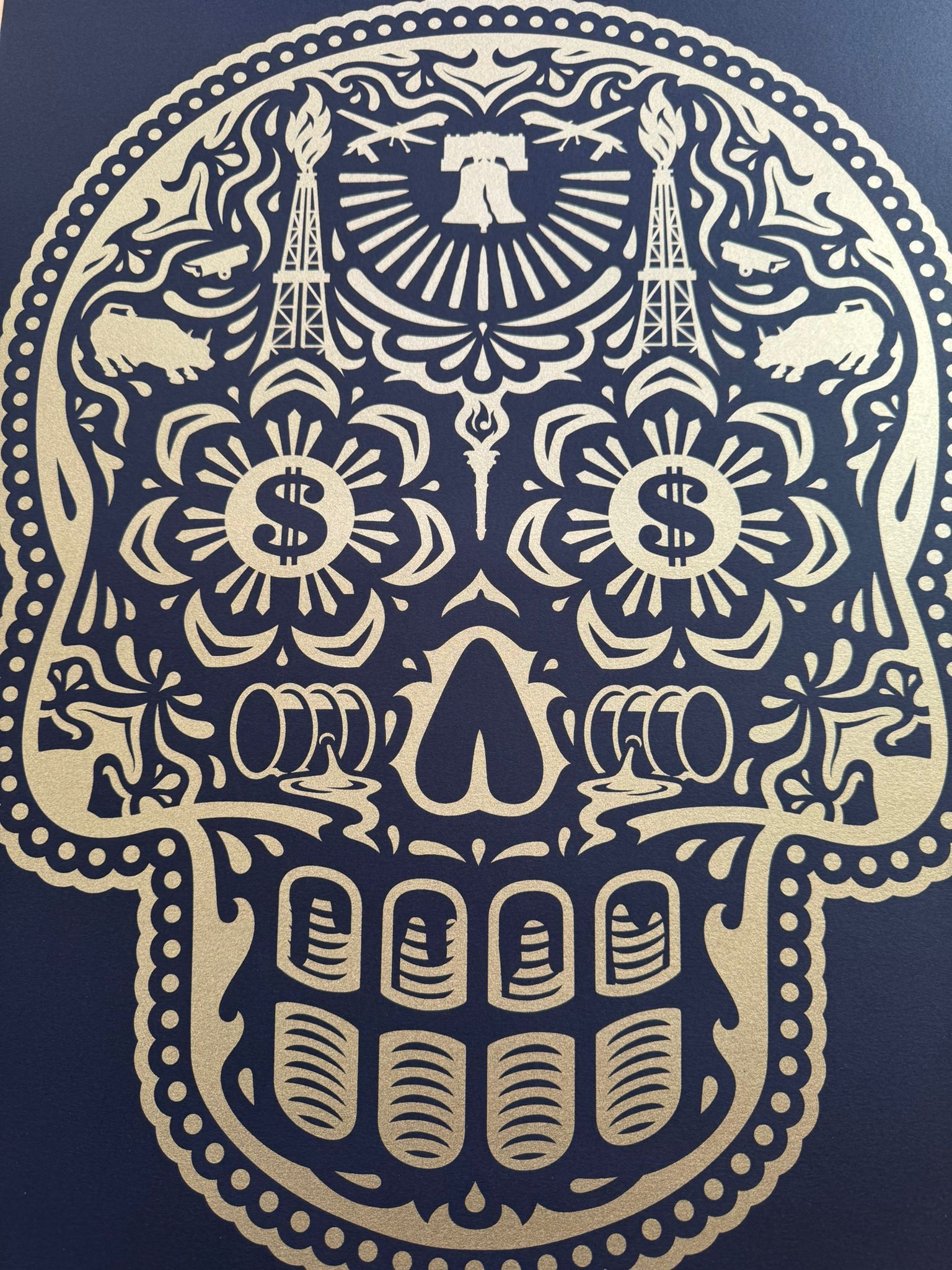Power & Glory Day of the Dead Skull (Gold) 6