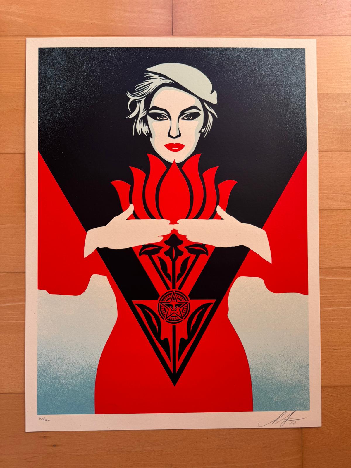OBEY Noir Flower Woman (Red) 2