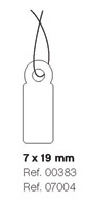 Et. Colgante 7x19mm  Blanca 1000u.