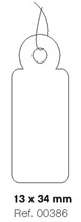 Et. Colgante 13x34mm Blanca 1000u.