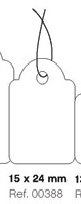 Et. Colgante 15x24mm Blanca 1000u.