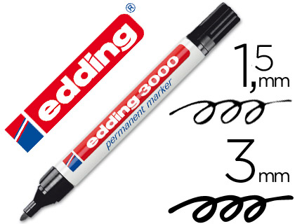 Rotulador Edding 3000 Perm. Negro