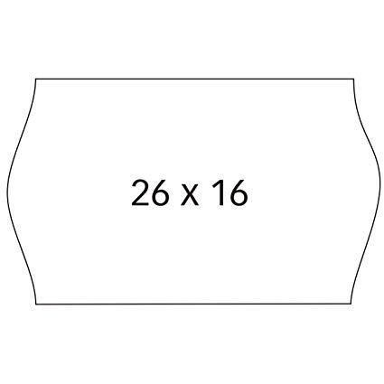 26x16 etiq.Apli 2 linea blanco remov.6x1000e.