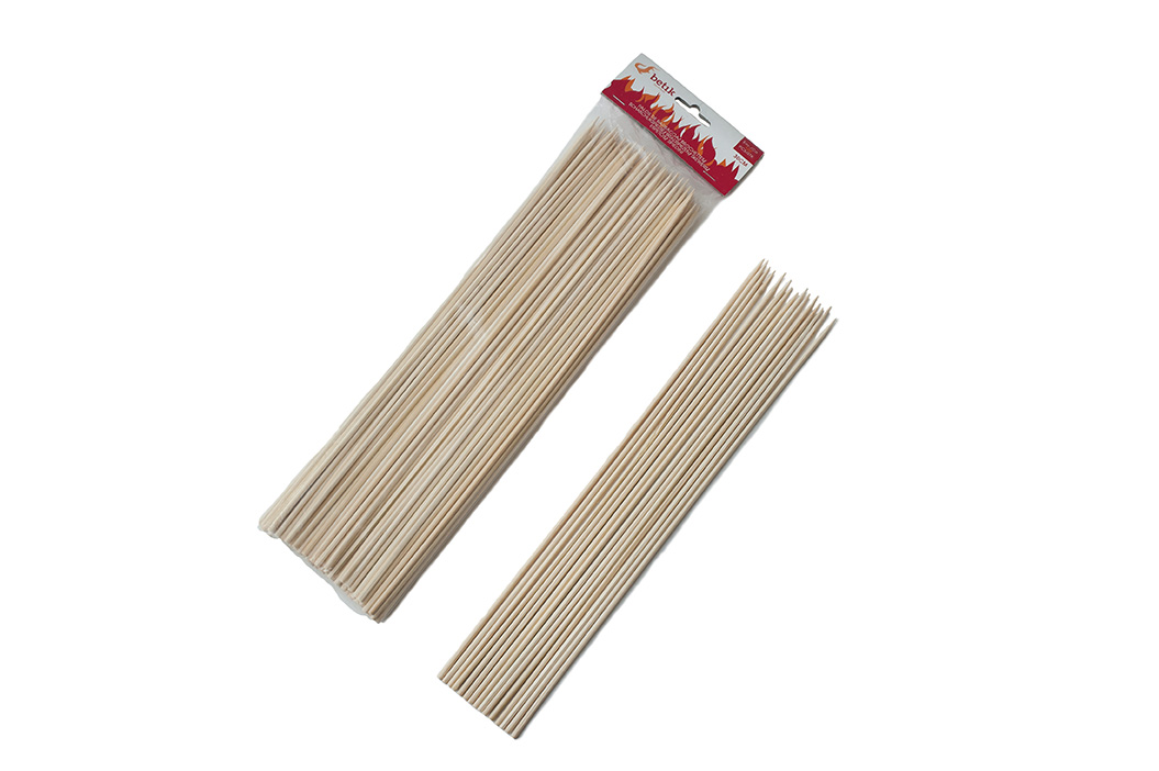 Brocheta Bambu madera 300x3mm 100u.
