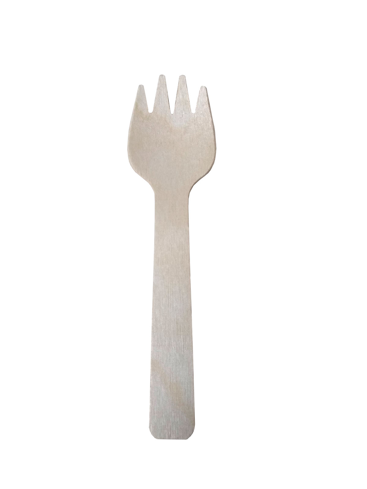 Tenedor madera 10.5cm mini 100u.