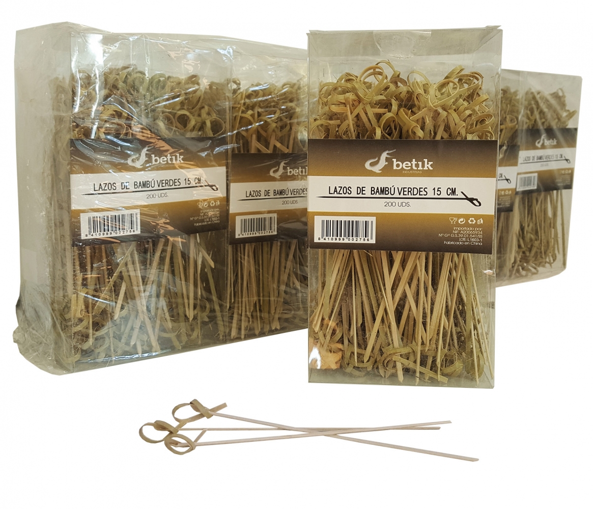 Pincho Lazo Bambu 15cm 200u.