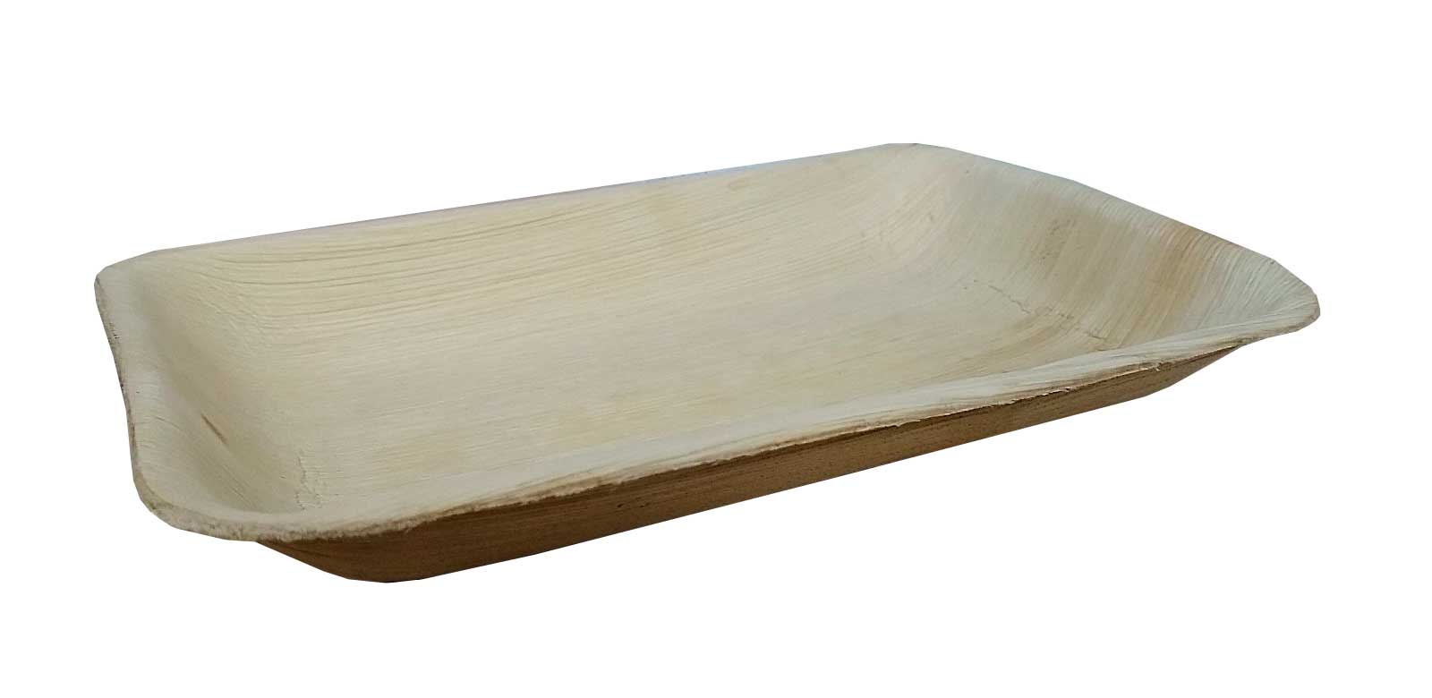 Plato Hoja de Palma 25x16cm 25u.