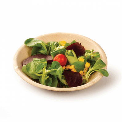 Plato Hondo Hoja de Palma Ø13cm 25u.