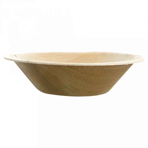 Plato Hondo Hoja de Palma Ø13cm 25u.