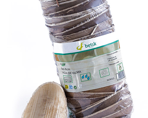 Bol Hoja de Palma 8cm 30u.