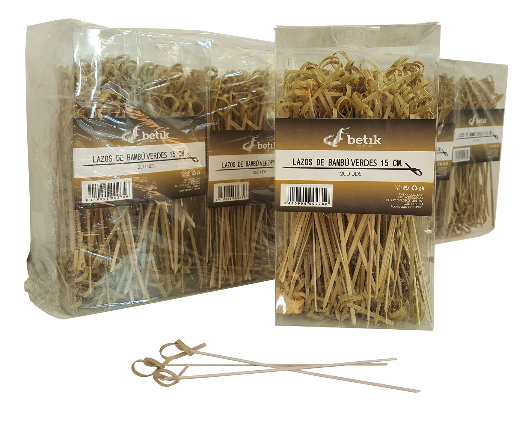 Pincho Lazo Bambu 12cm 200u.