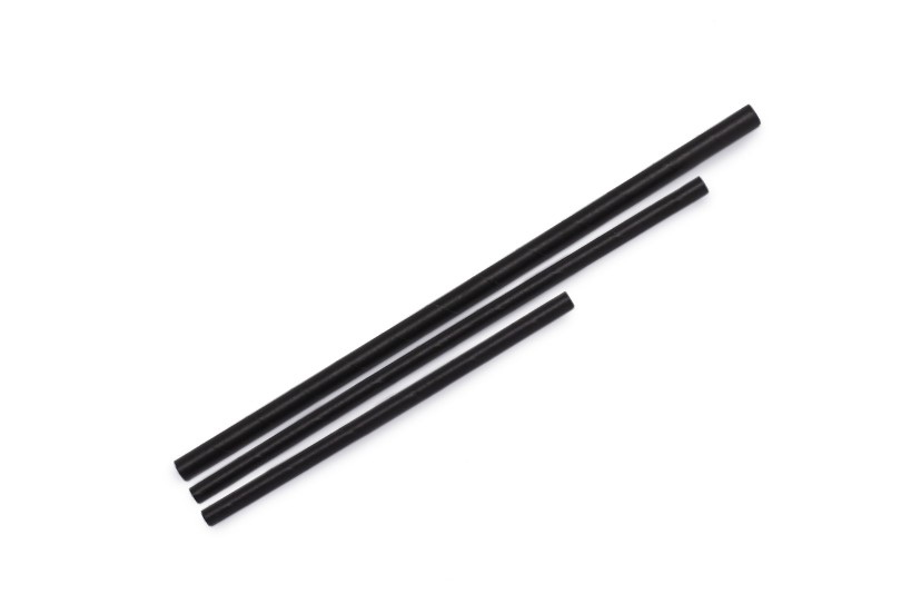 Cañita papel Negra 23cm 8mm diam. 100u.