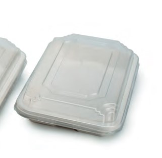 Envase Sushi caña azucar c/tapa 23x13.5cm 25u.*