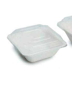 Ensaladera cuadrada caña azucar 860ml 50u.*