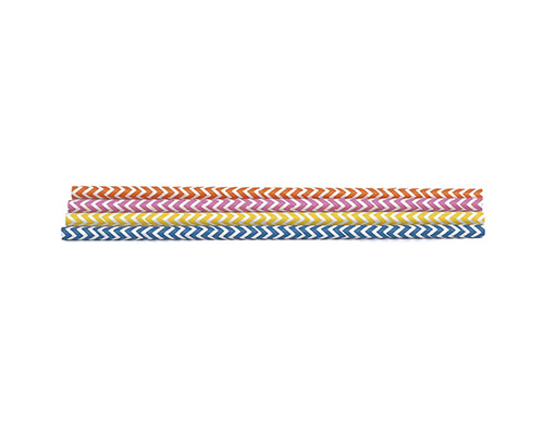 Cañita Papel Olas Colores 200x6mm 48u.