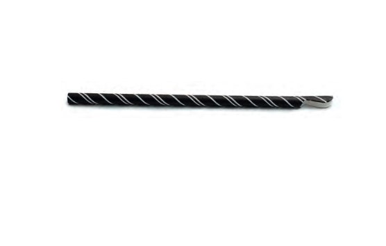 Cañita Papel Recta Cuchara Negra 200x8mm 100u.