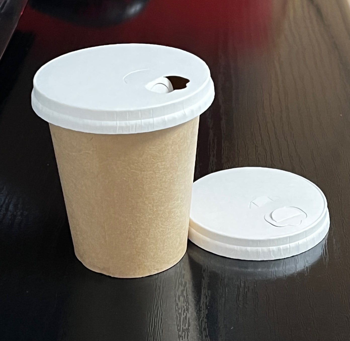 Tapa Cartón Blanca para vaso Kraft 4oz 50u.