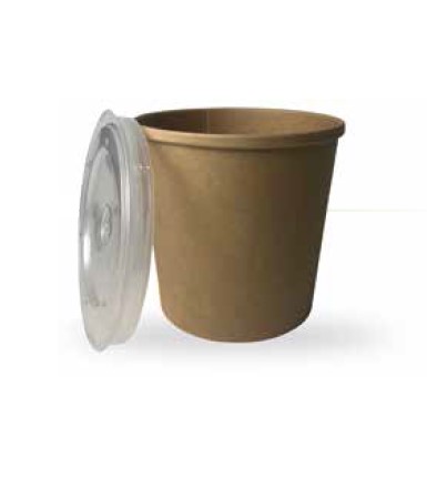 Sopera carton+tapa PP 780ml 26oz 25u.