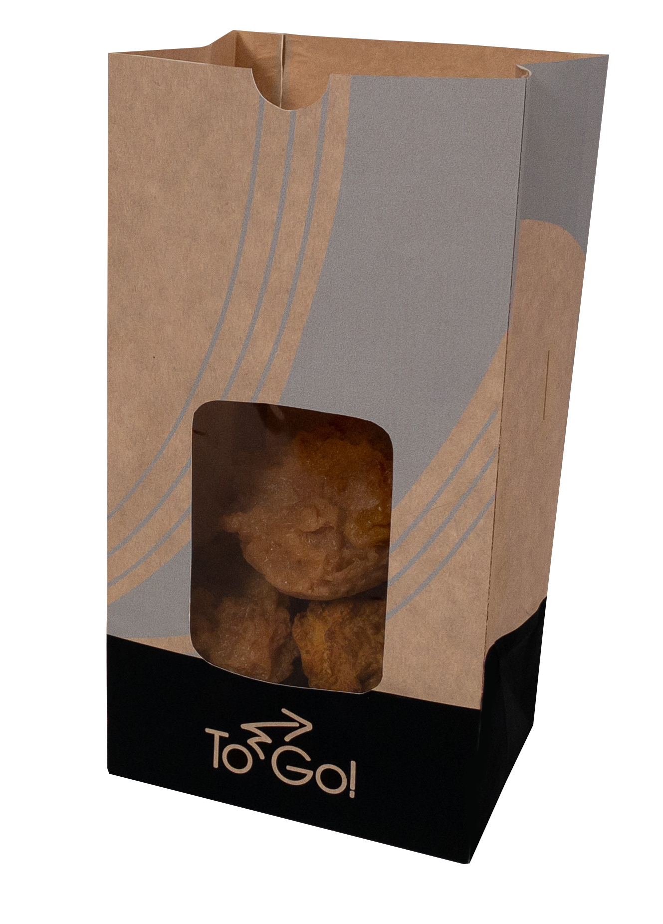 Bolsa TO GO Pollo/Frito 15.2x28.1x11.3cm vent.50u*