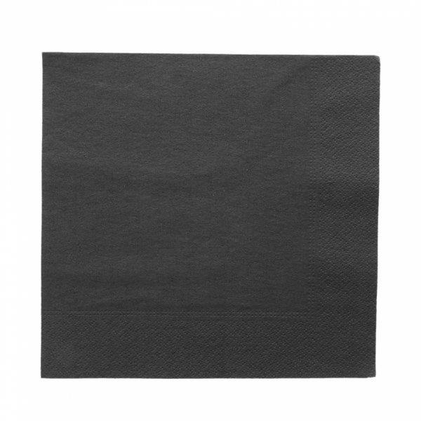 Servilleta 40x40 Cenefa Negro 100u