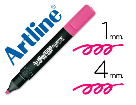 Rotulador artline fluorescente ek-660 rosa -punta.