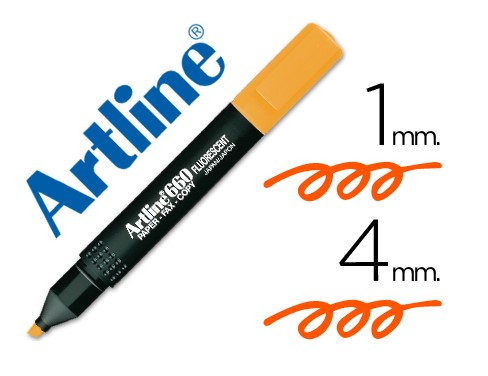 Rotulador artline fluorescente ek-660 naranja -pu.