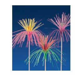 Adorno para helados Palmera colores 15cm 100u*