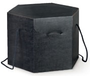 Segreto Esagono c/cord. 300x300x240 Seta Nero 2u.