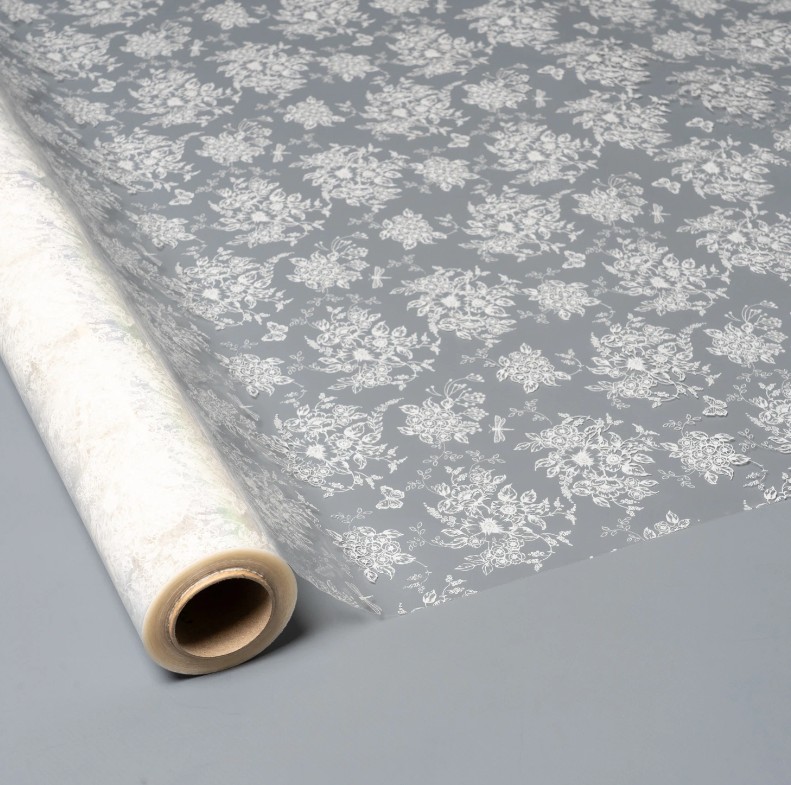 Propak Flores con Mariposas Blancas 0.70x50m