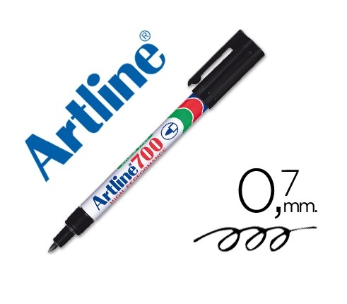 Rotulador artline negro permanente 0.7mm