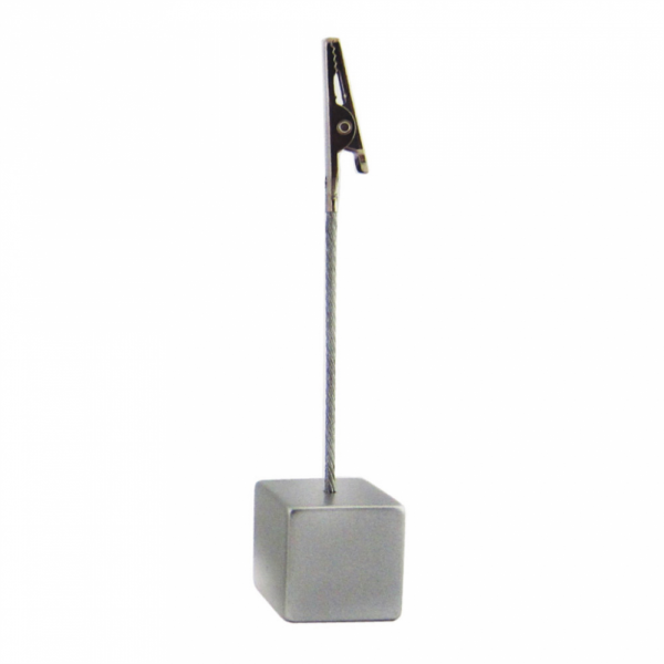 Portaetiquetas clip base aluminio 11cm