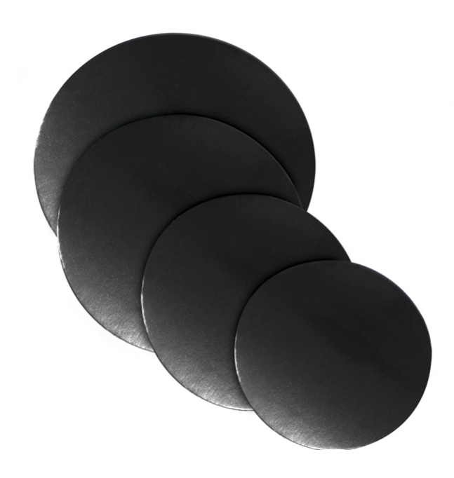 Disco Carton Ø18cm Negro 100u.