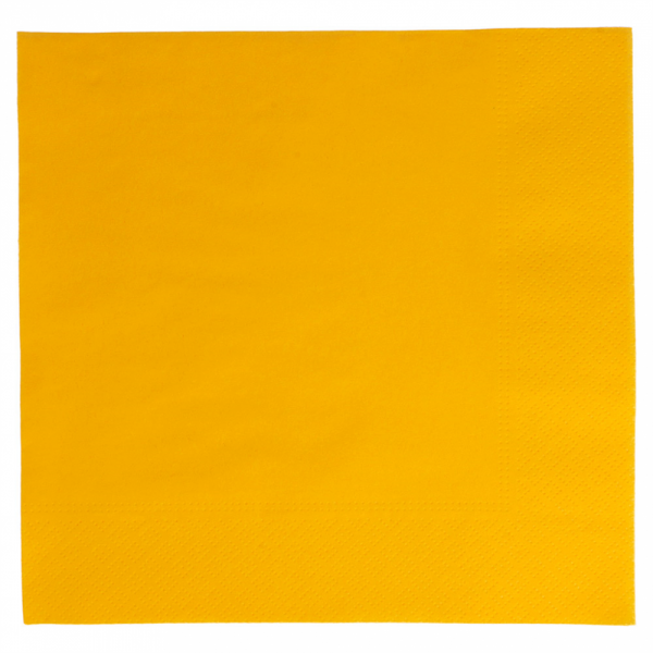 Servilleta 40x40 cenefa Amarillo 100u.