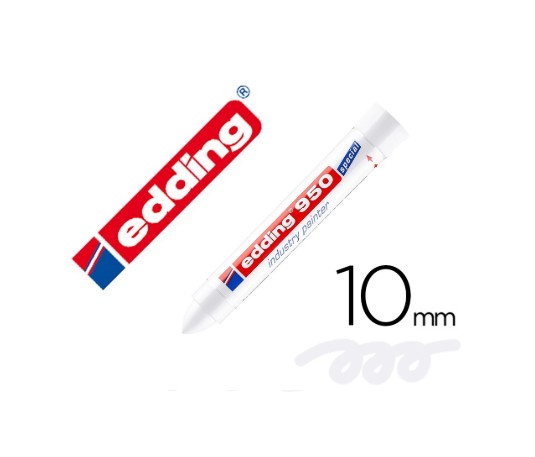 Rotulador blanco permanente 10mm