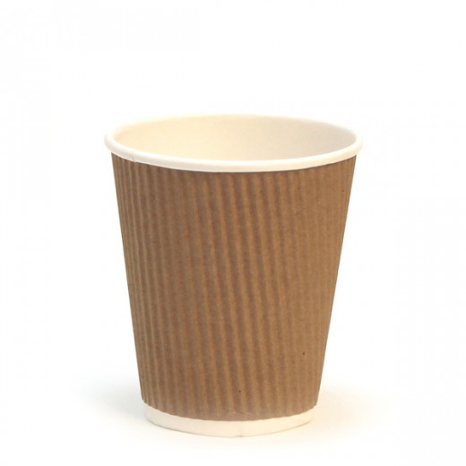Vaso 4oz/120ml Ondulado Kraft 25u.*