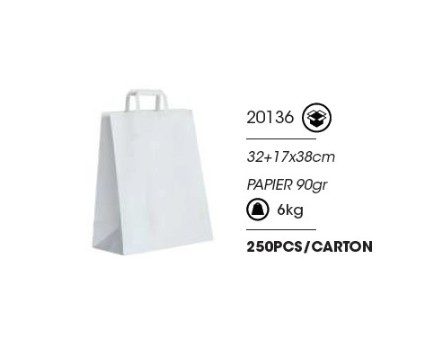 Bol. 32+17X38cm AP Blanca 250u.