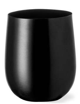 Vaso Aluminio Negro 1u.