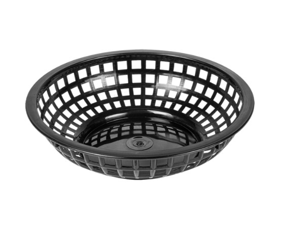 Cesta Negra redonda PP 20x35cm 12u.