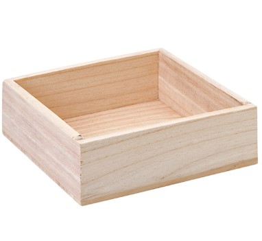 Caja madera natural 16x15x5 1u.