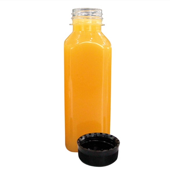 Botella 500ml 6x6x19.5cm RPET transp. 126u.