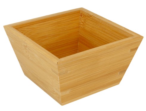 Bol Cuadrado Bambu 24,1x24,1x10,2cm*