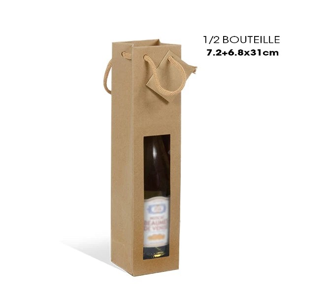 Bolsa 1/2 botella Vent. 7.2+6.8x31cm 50cl. 20u