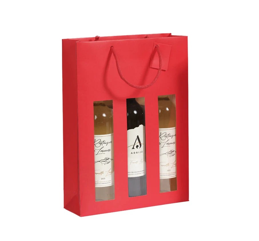 Bol. 3Bot. Luxe Roja ventana 27+9x38cm 10u.
