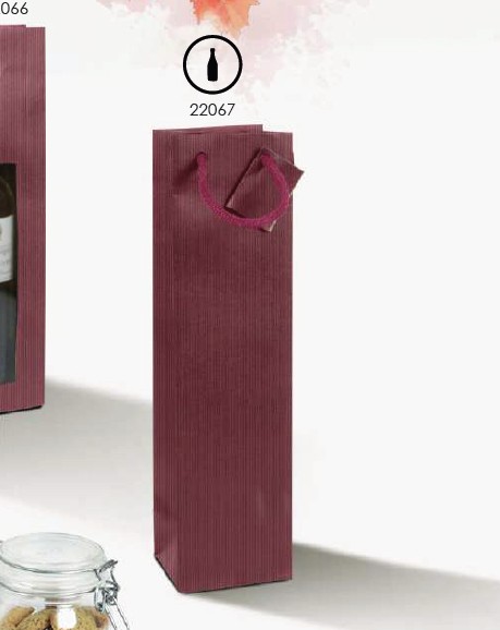 Bol. 10+9x38cm 1 Bot. Burdeos asa cord. 25u.