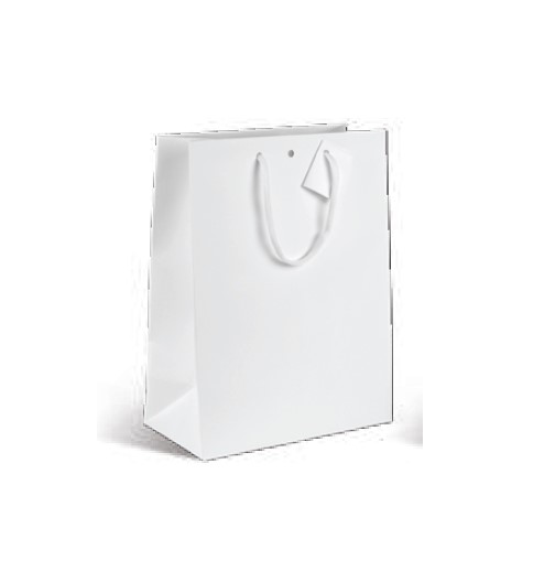 25+13x33cm Bol. Luxe Natural Blanca 10u.