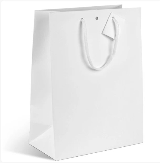 25+13x33cm Bol. Luxe Natural Blanca 200gr 10u.
