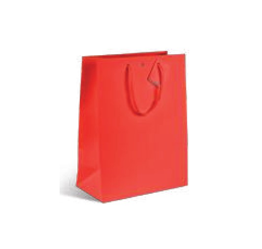 25+13x33cm Bol. Luxe Natural Rojo 10u.