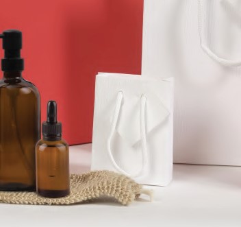 Bolsa luxe Kraft Blanco 8,1+3,3x10,8cm 20u.