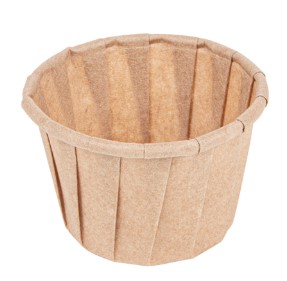 Tarrina papel plisado 120ml 7x3,8cm Natural 250u.